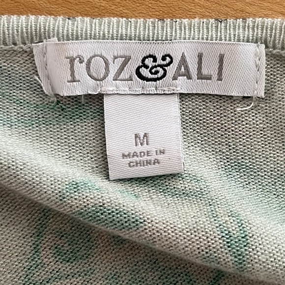 Roz & Ali Paisley Garden Cardi Size Medium - Picture 5 of 6